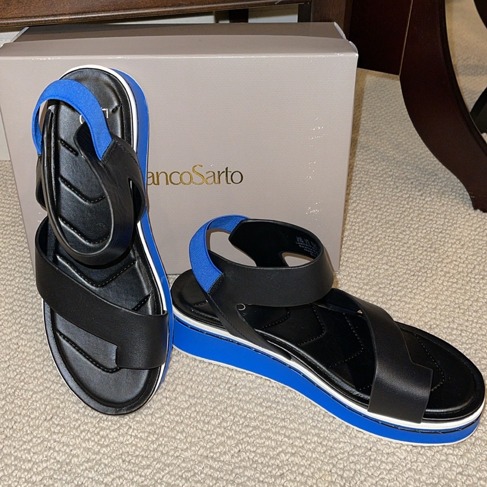 Brand new in box Franco Sarto Black Elliot Gladiator cushioned sandal - Picture 3 of 4